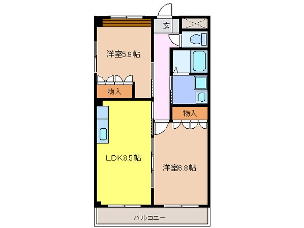 新清洲駅 徒歩10分 2階の物件間取画像